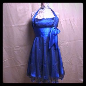 Royal blue w/black Cocktail dress - size 4